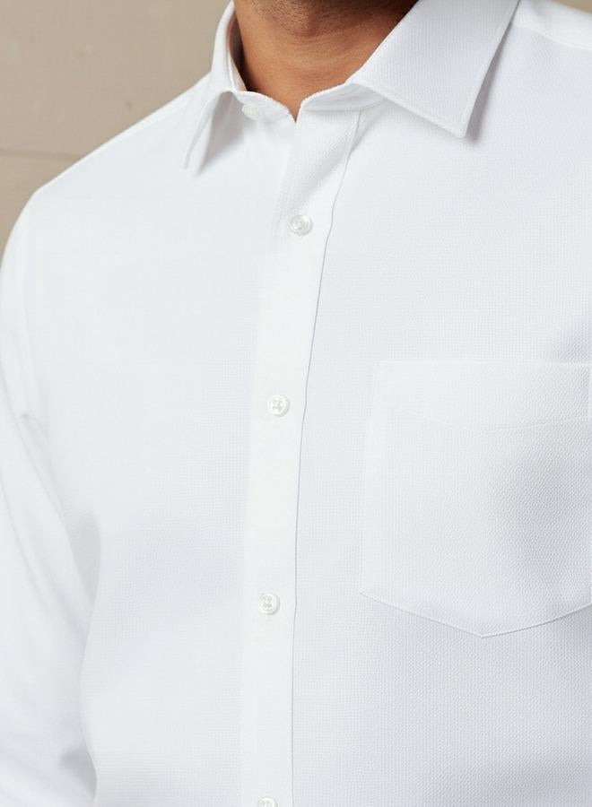 Splash FAV Men Regular Fit Self Texture Dobby Collar Shirt - Image 4
